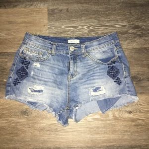 Blue jean shorts
